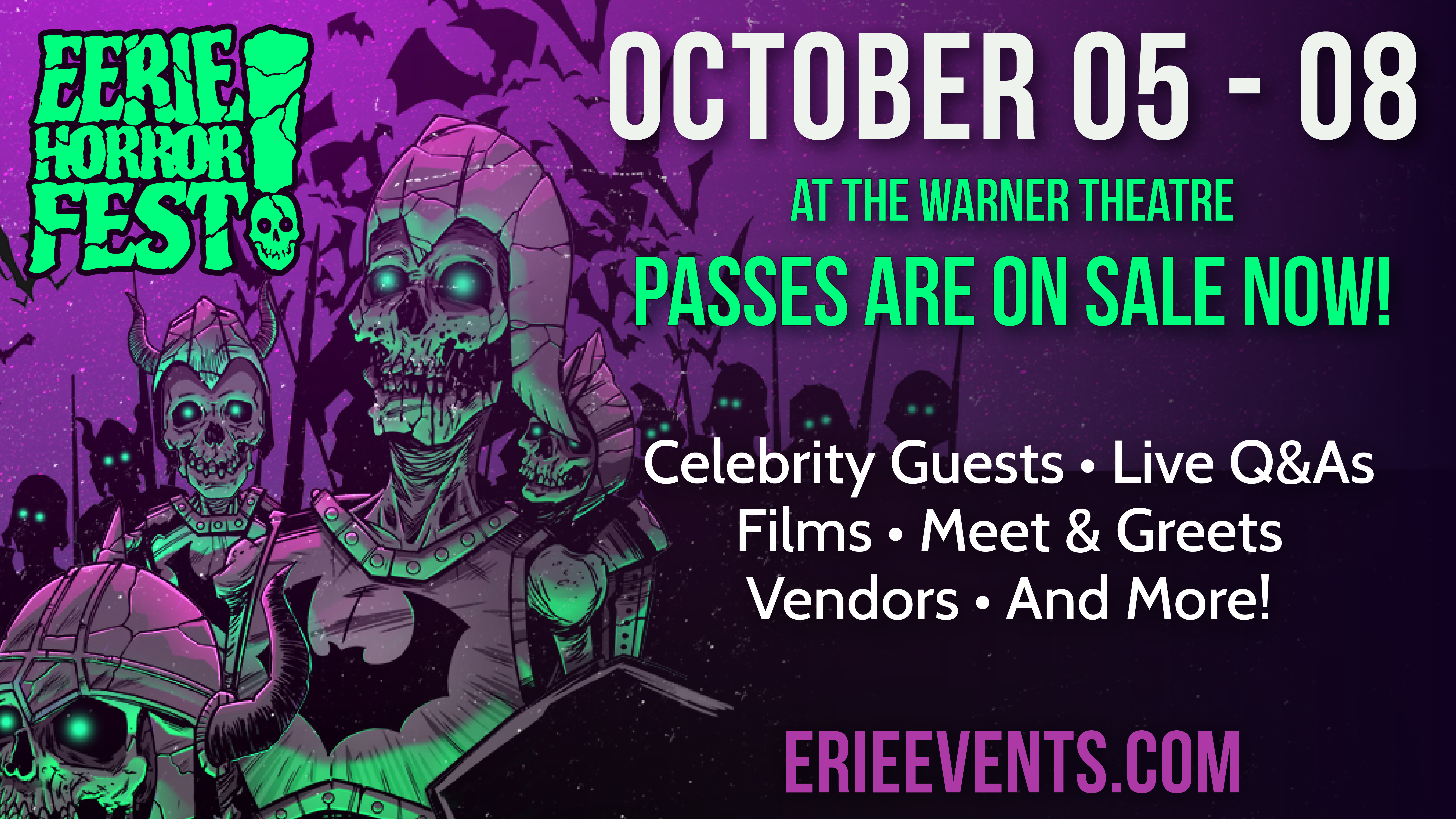 Eerie Horror Fest 2022 - Passes are on sale now!
